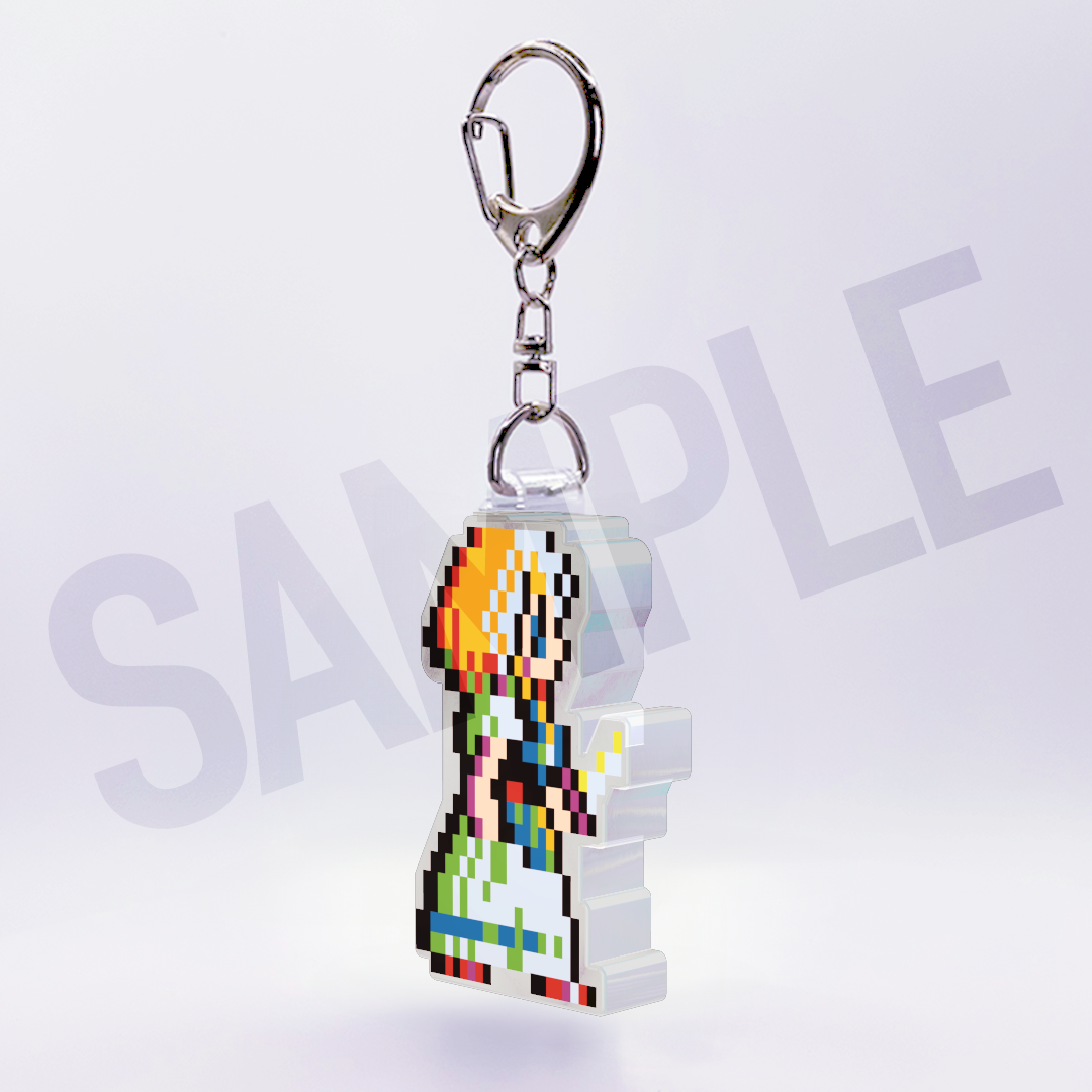 ワンダラーズフロムイース ドット絵 プレッシャーエレナ アクスタ／キーホルダー